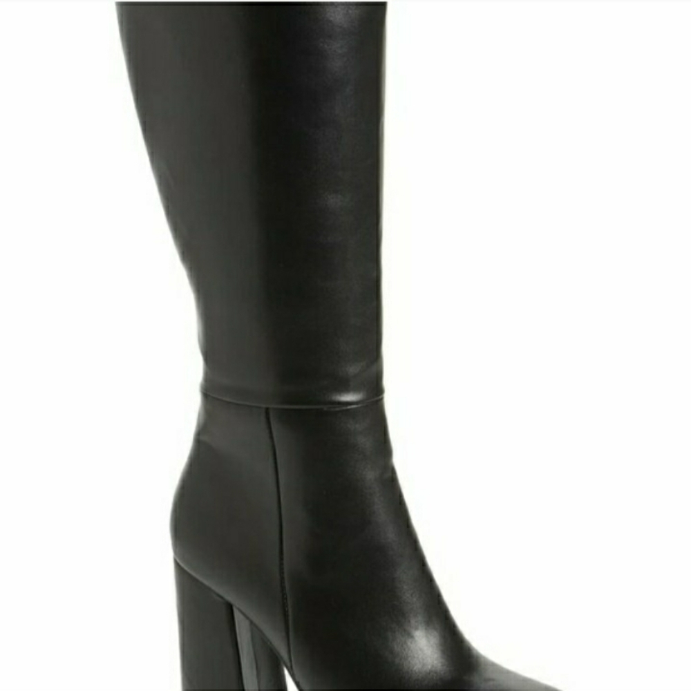 AZALEA WANG Chunky Platform Black Heeled Boots Tiktok Famous LNC With Box - Picture 8 of 12